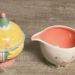 Johanna Parker Spring Easter Sugar & Creamer Set of Two